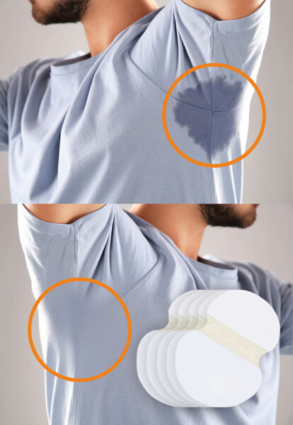 60 high-quality disposable underarm pads for protection against sweat stains and odor. These pads are suitable for one-time use and can be used with any clothing item. They are comfortable and easy to wear, and you can simply dispose of them after use. One package is sufficient for a month. Keep your clothing fresh and dry wherever you go with these disposable underarm pads.