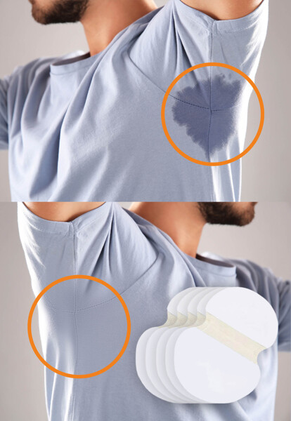 60 wegwerp okselpads van hoge kwaliteit voor bescherming tegen zweetvlekken en geur. De pads zijn geschikt voor éénmalig gebruik en voor elk kledingstuk. Comfortabel en gemakkelijk te dragen. Je kunt ze na gebruik weggooien. Een verpakking is voldoende voor een maand. Houd je kleding fris en droog, waar je ook gaat met deze wegwerp okselpads.